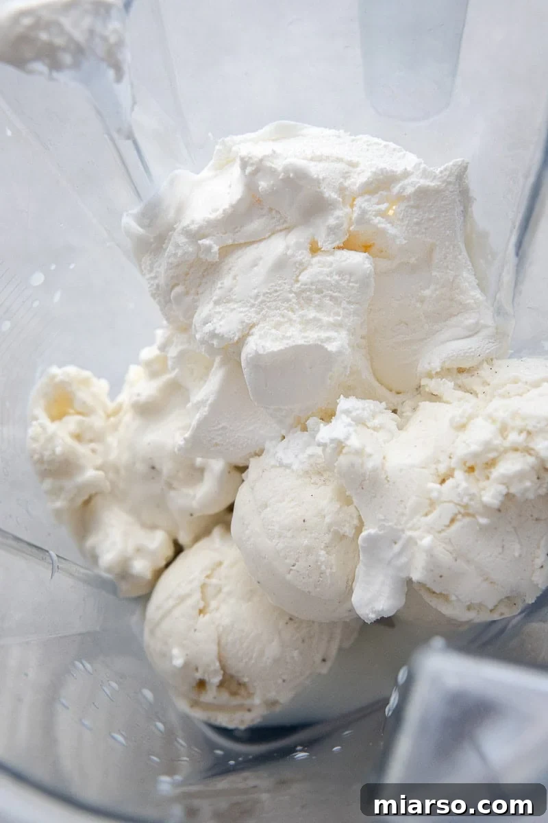 McDonald's Copycat Single Serve Oreo McFlurry 4 Ice cream and cool whip in blender for McFlurry