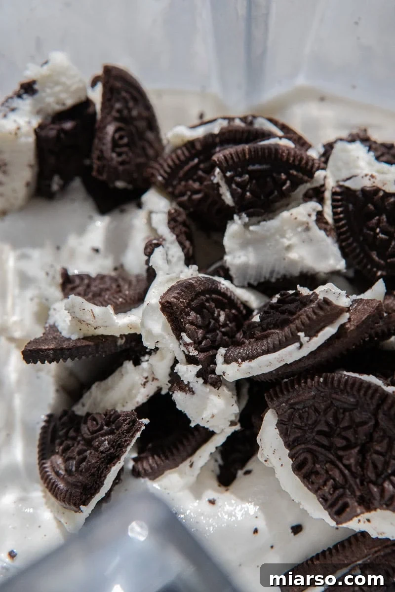 McDonald's Copycat Single Serve Oreo McFlurry 5 Blended ice cream, cool whip, and Oreos for McFlurry