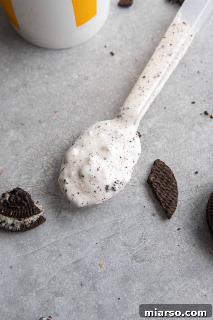 McDonald's Copycat Single Serve Oreo McFlurry 7 Spoonful of thick Oreo McFlurry
