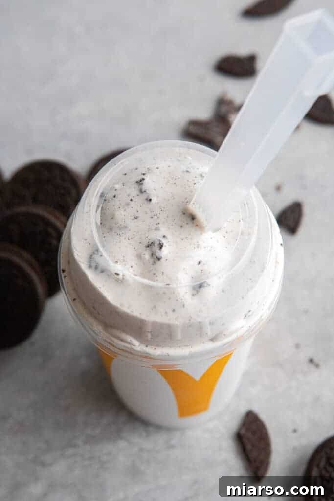 McDonald's Copycat Single Serve Oreo McFlurry 9 Thick, creamy Oreo McFlurry in a McDonald's-style cup