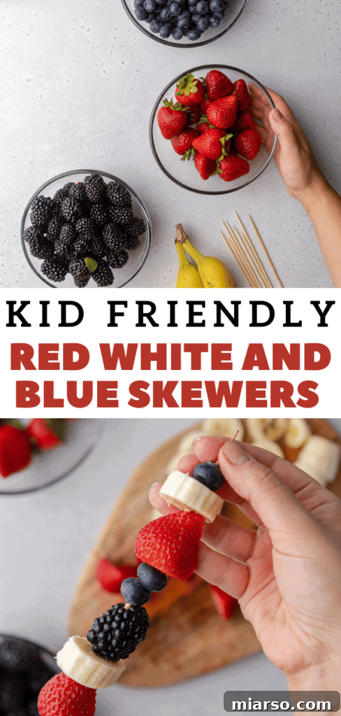 Kid-friendly 4th of July activity with fruit