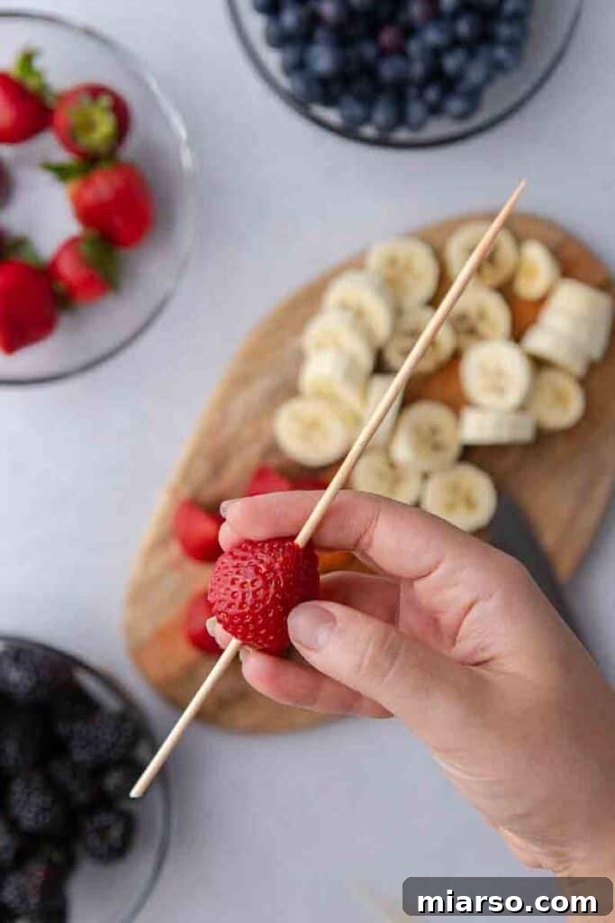 Strawberry on a skewer