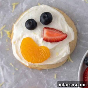 Frosted CRUMBL fruit pizza cookie