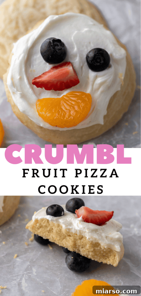 Homemade fruit pizza cookies perfect for sharing