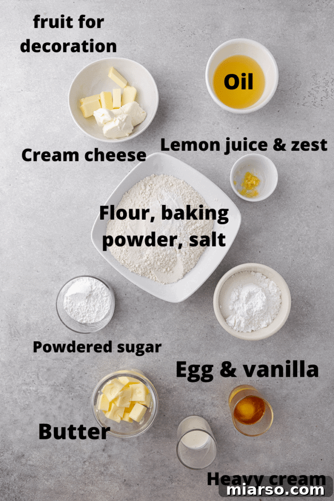 Essential ingredients for making Crumbl fruit pizza cookie copycat