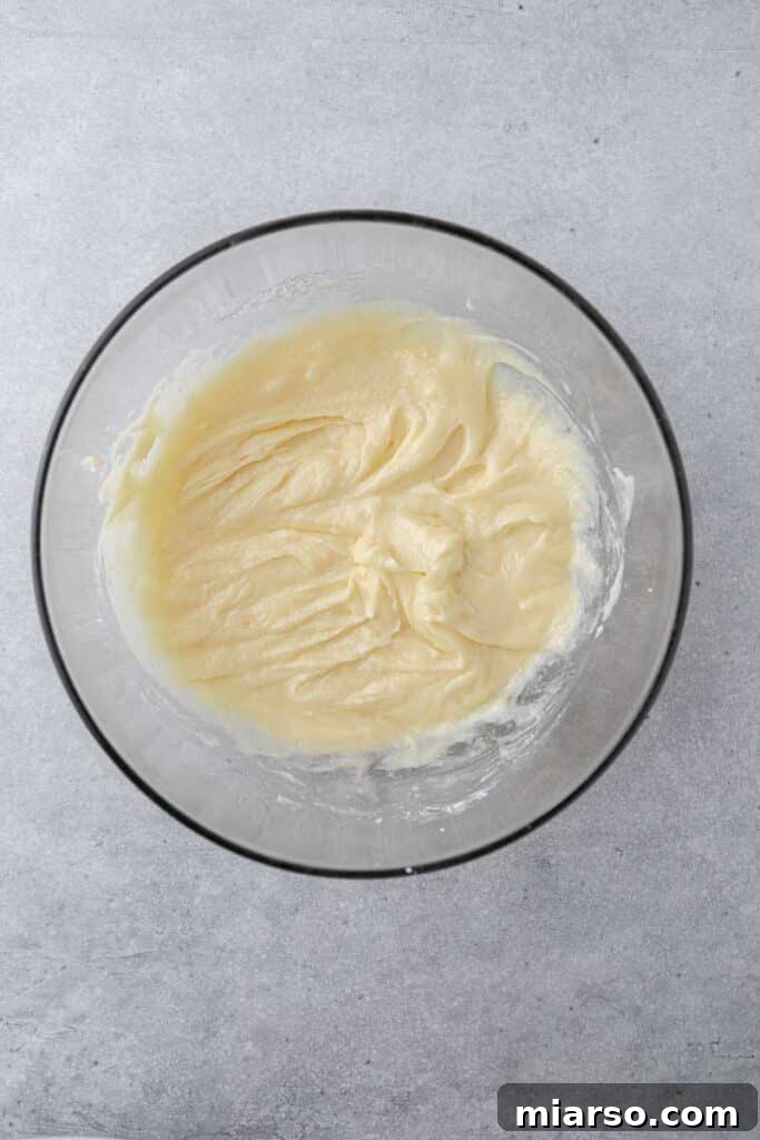 Creamed butter and sugar mixture for cookie base