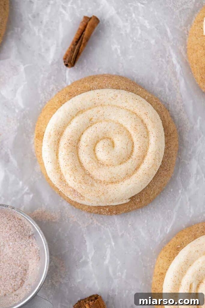 Tray of frosted CRUMBL Snickerdoodle Cupcake Cookies, ready to eat