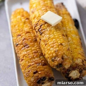 Air Fryer Golden Corn Cobs 9 Perfectly roasted corn on the cob from the air fryer