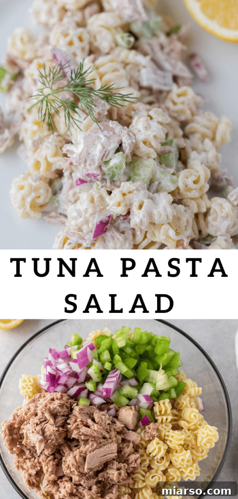 Homemade healthy pasta salad with tuna and fresh vegetables