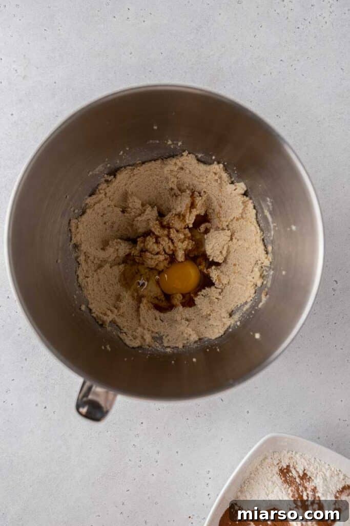Creaming butter with eggs for cookies