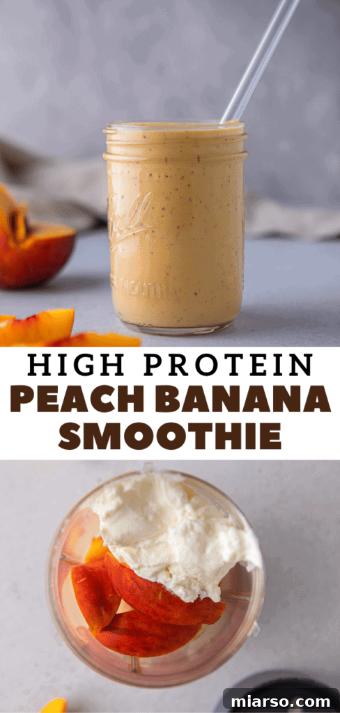 no sugar added peach banana smoothie