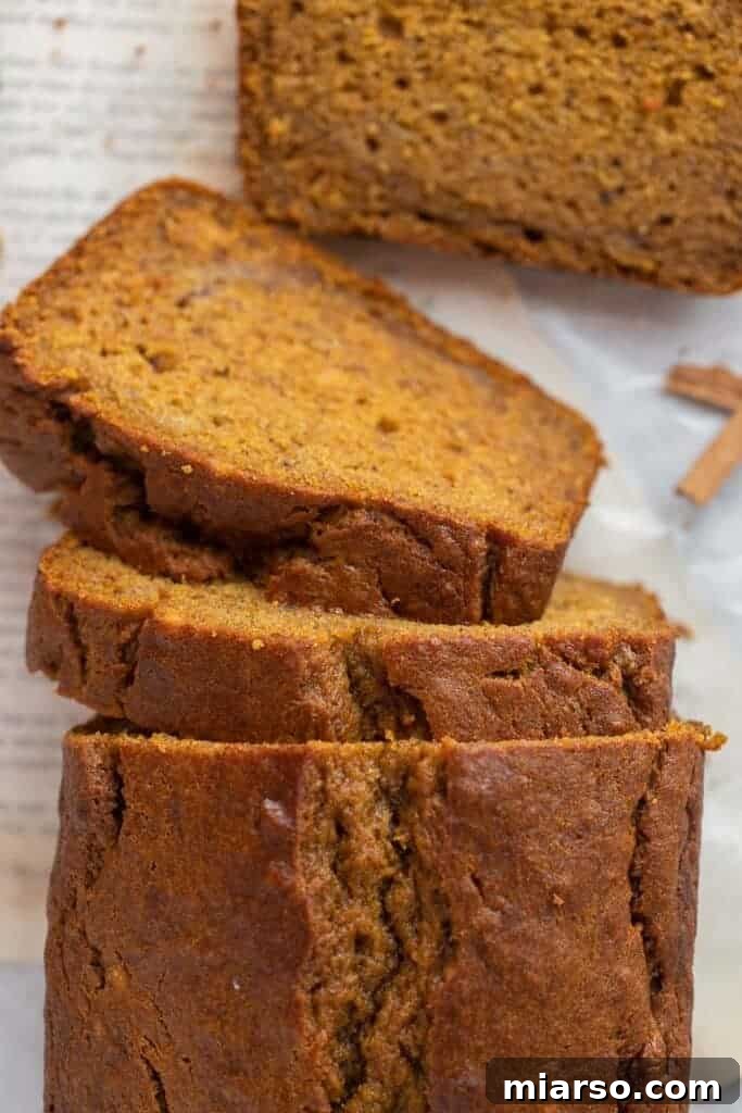 Sliced spiced banana bread