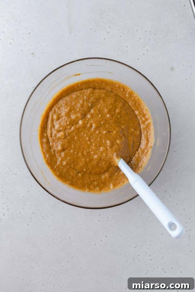 pumpkin banana bread batter