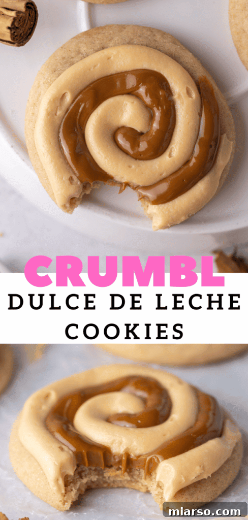 Crumbl dulce de leche swirl cookies