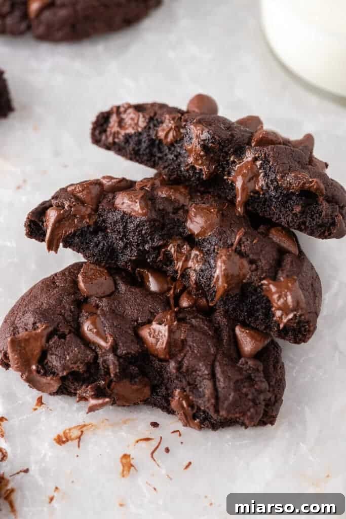 Thick chocolate cookies