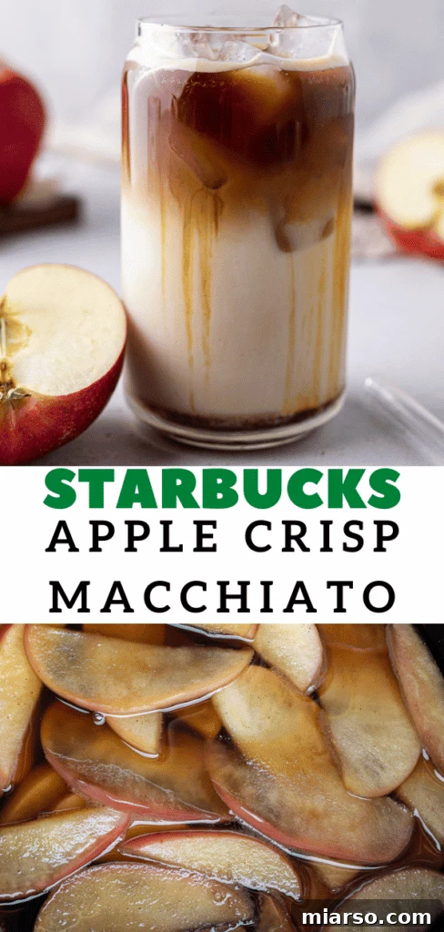 Starbucks Apple Crisp Macchiato 25 Pinterest pin for Starbucks fall macchiato recipe