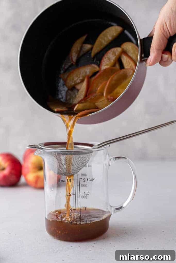 Starbucks Apple Crisp Macchiato 10 Strained apple brown sugar syrup in a jar