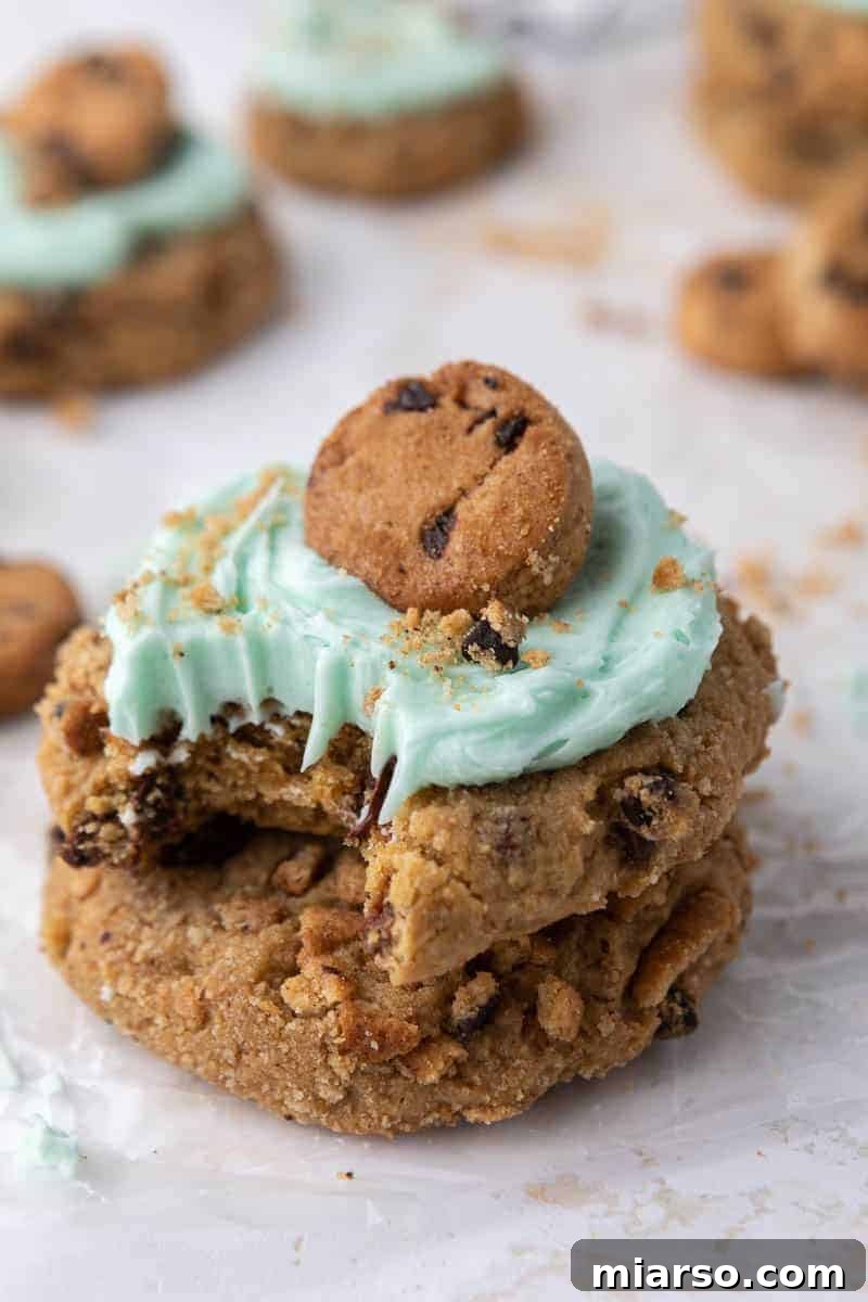 Unlock Crumbl's Secrets: 40+ Copycat Cookie Recipes for 2025 31 Crumbl Blue Monster Cookies with Chips Ahoy