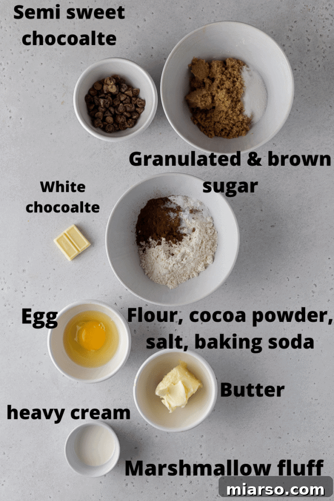 Crumbl chocolate mallow cupcake cookie ingredients