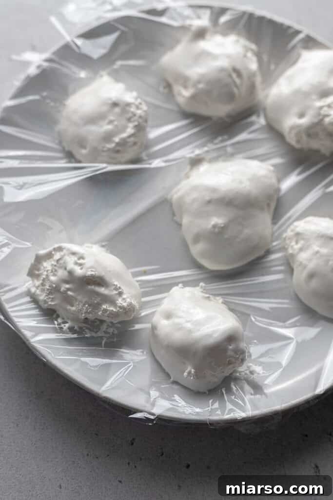 marshmallow fluff on plate