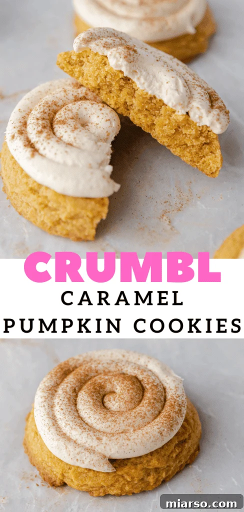 Collage of various Crumbl fall cookie flavors.