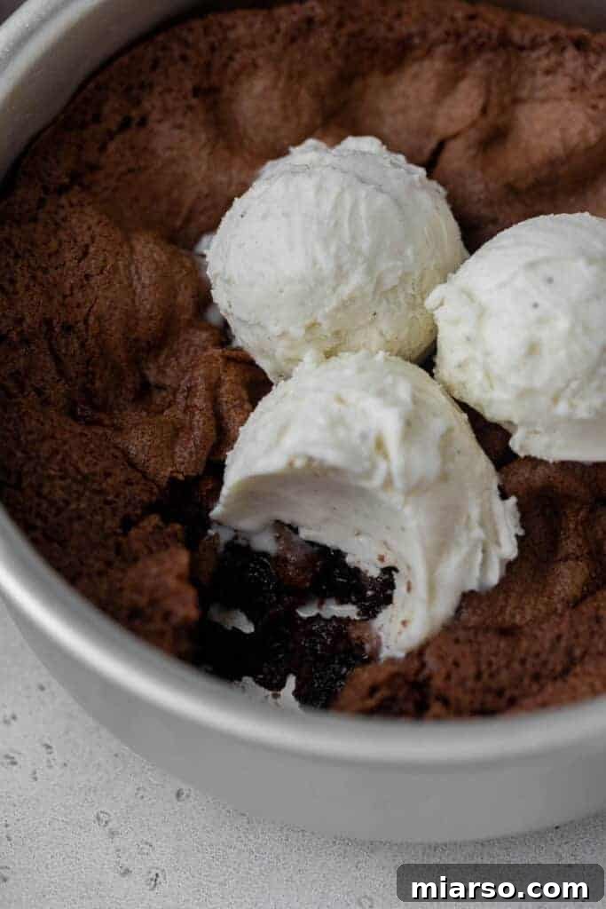 Close-up of air fryer small batch brownies