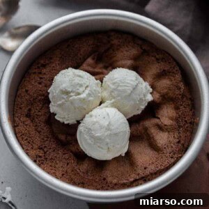 Air fryer brownies with ice cream