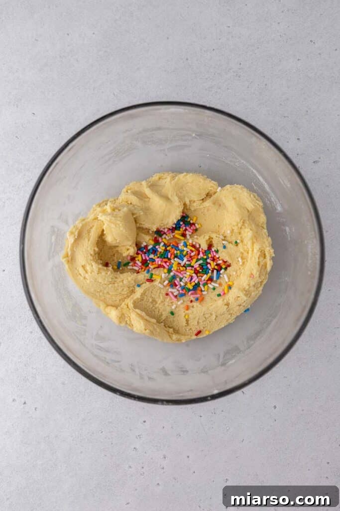 Smooth cookie dough after adding wet ingredients