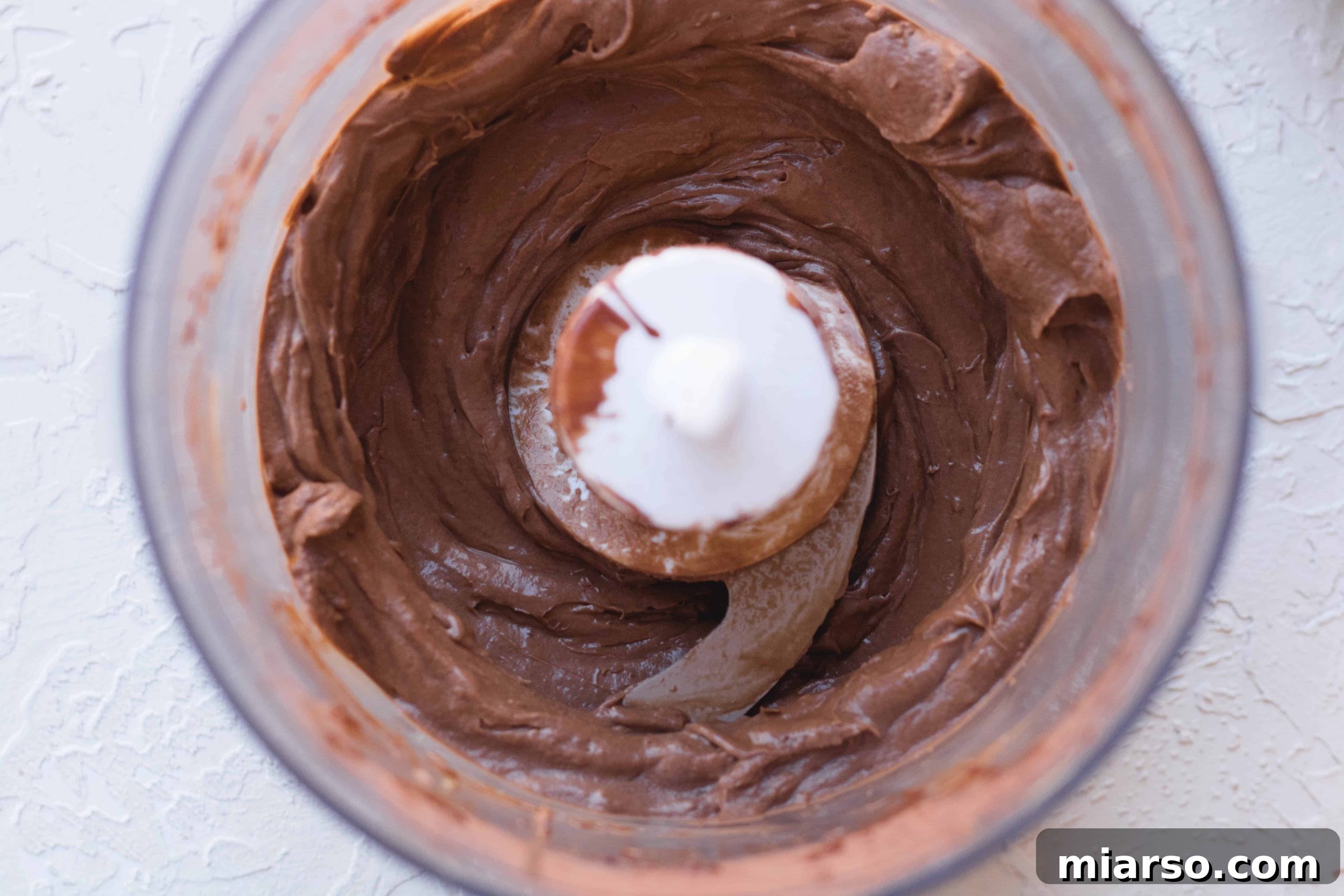 blended ingredients for the chocolate avocado mousse