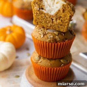 Cheesecake pumpkin muffin stack