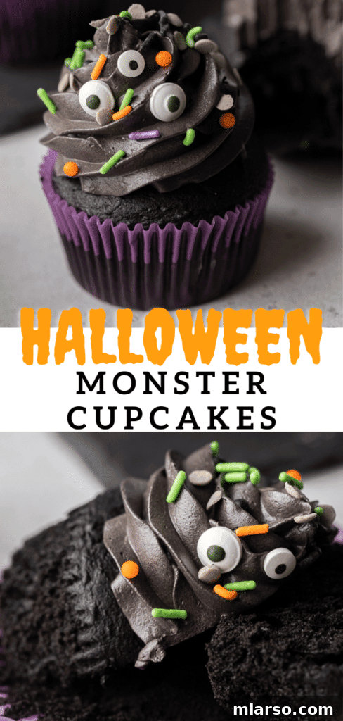 Midnight Velvet Monster Cupcakes 20 black velvet monster cupcakes