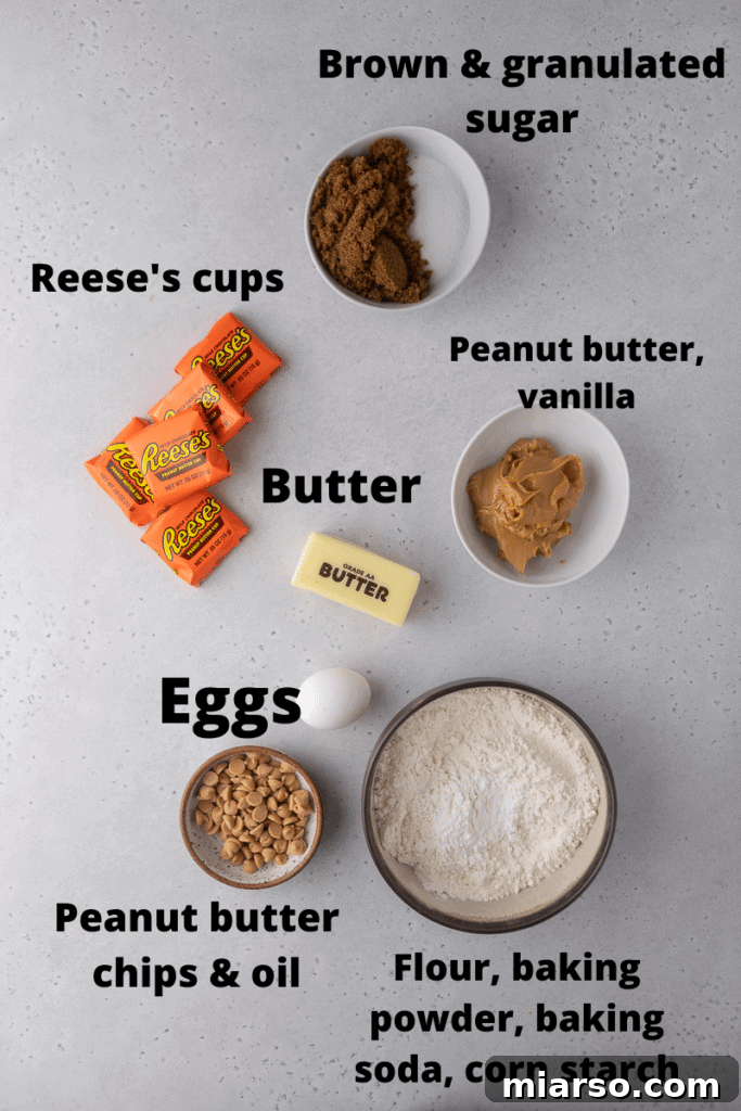 Crumbl's Ultimate Reese's Peanut Butter Cookie 3 Crumbl Reese's cookie ingredients!