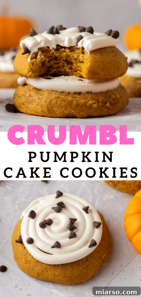 Crumbl pumpkin cake cookies for pinterest