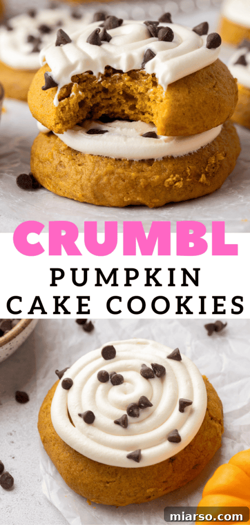 Crumbl pumpkin cake cookies for pinterest