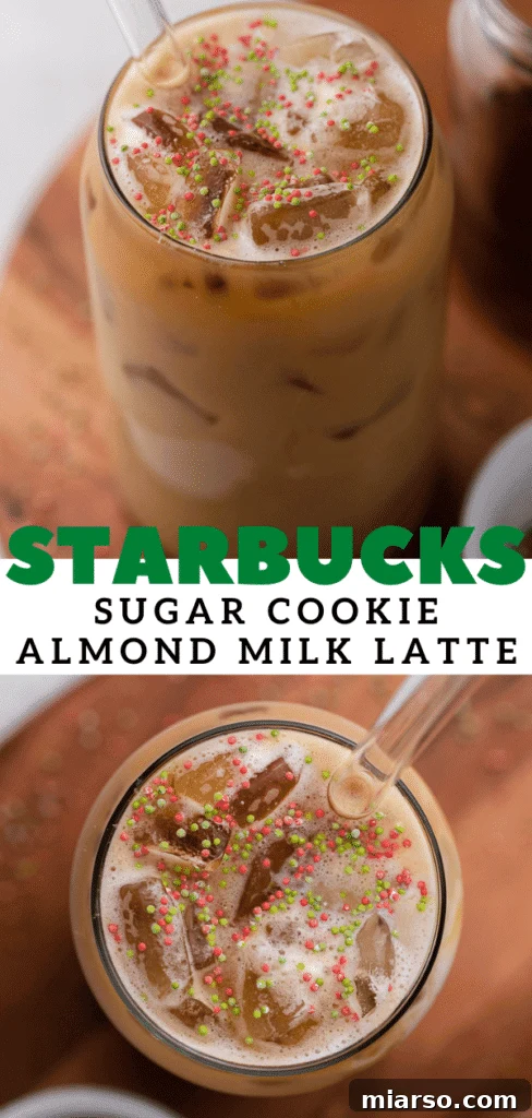 Sweet Almond Sugar Cookie Bliss Starbucks Style 11 Another perspective of a Starbucks seasonal drink, emphasizing its appeal and cozy presentation.