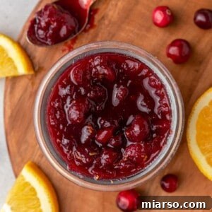 Cranberry sauce with oranges