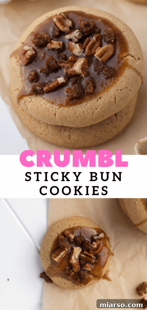 Crumbl Sticky Bun Cookie Perfection 18 Close-up of Crumbl Sticky bun cookies