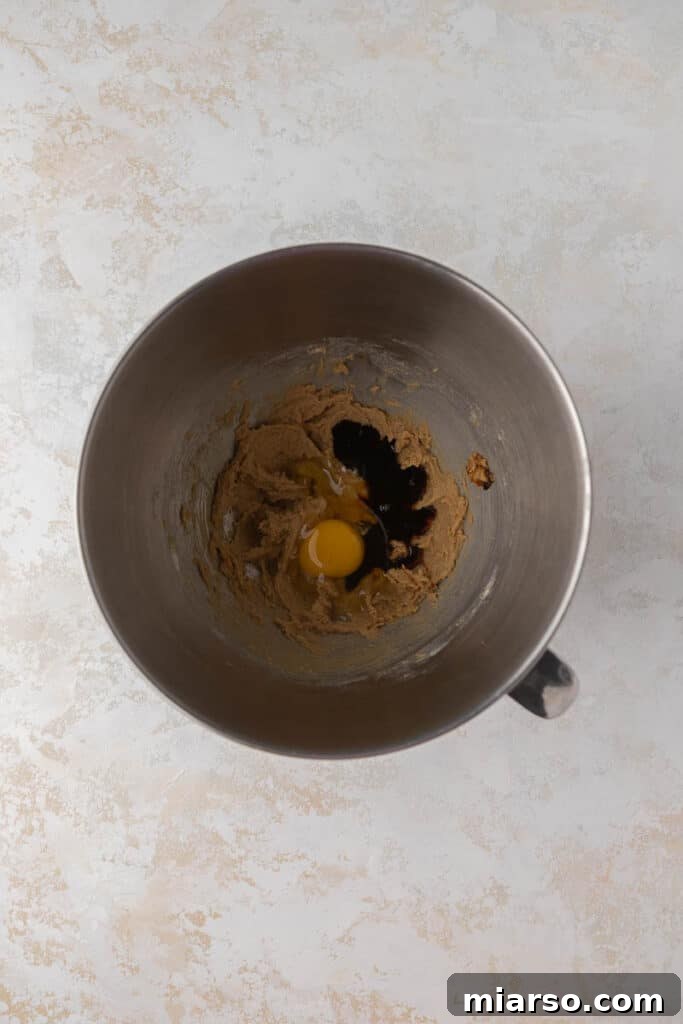 Creamed butter and sugar