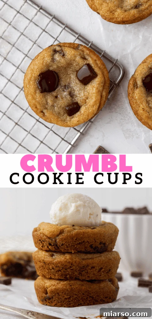 Homemade Crumbl cookie cups, perfect treat
