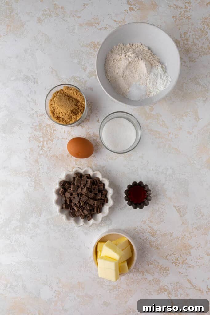Fresh ingredients for homemade Crumbl cookie cups