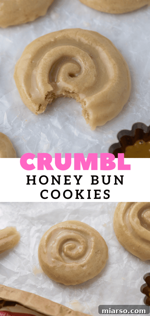 Crumbl honey bun cookies