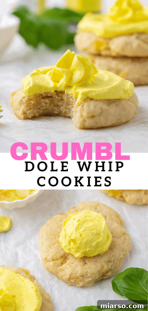 Crumbl's Pineapple Dole Whip Paradise Cookies 16 Crumbl Dole Whip Cookies