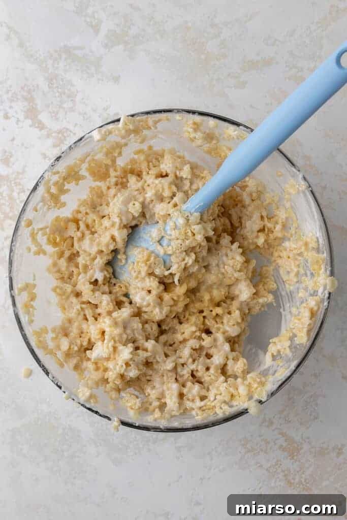 Rice Krispie treat mixture