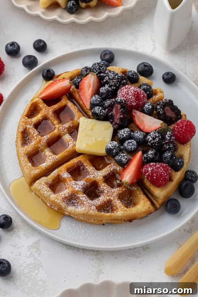 Simply Perfect Buttermilk Waffles 12 Easy brunch recipe for make-ahead buttermilk waffles