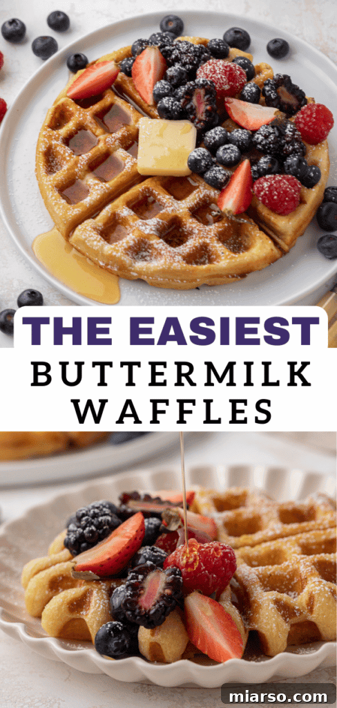 Simply Perfect Buttermilk Waffles 16 Buttermilk waffles with berries, another pin option