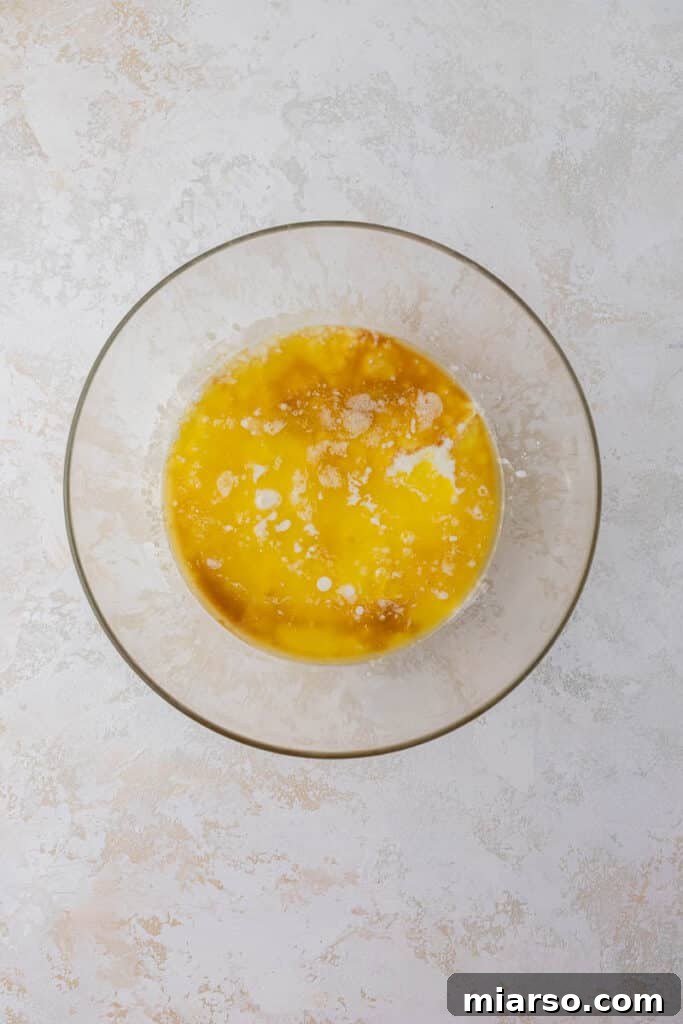 Simply Perfect Buttermilk Waffles 5 Wet ingredients in a bowl