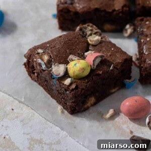 Mini egg brownie slice
