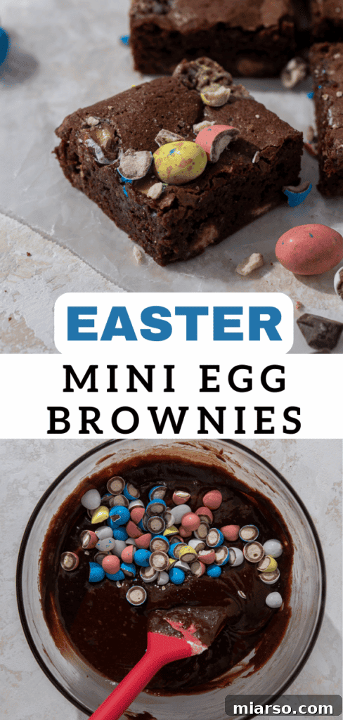 Easter mini egg brownies 
