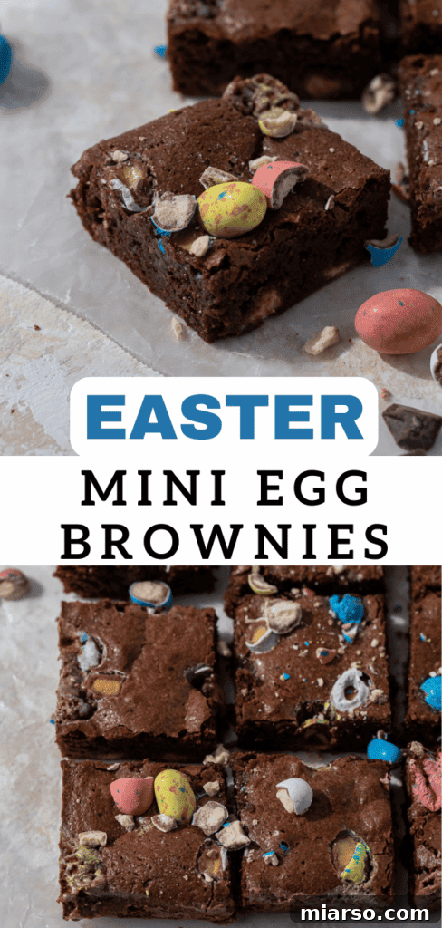 Easter mini egg brownies 