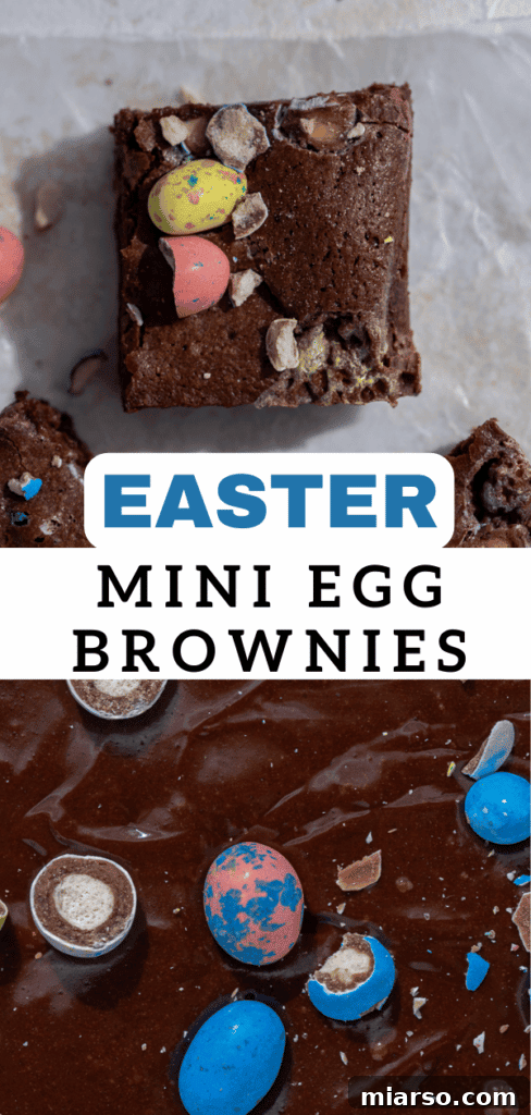 Easter mini egg brownies 